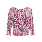 CHAPS  Floral Paisley Multicolor Crop Knit Cardigan Photo 1