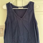Anthropologie Porridge Tank Top Womens Size M Navy Lace Lined Cotton Beach Boho Blue Size M Photo 2