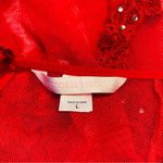 Victoria's Secret Victoria Secret Vintage Gold Label‎ Lingerie Chemise Slip Rhinestone Red Large Photo 3