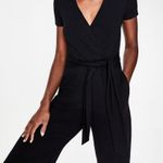 Boden USA Boden Ellen Jersey Knit Wide Leg Cropped Jumpsuit Black Women’s Size 4 Photo 3