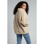 Tuckernuck Tan Teddy Fleece Rollins Pullover Medium Long Sleeve Oversize Pile Photo 2