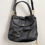 Henri Bendel  Black Pebbled Leather Turnlock Satchel Crossbody Shoulder Bag Photo 5