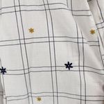 Madewell Embroidered Windowpane Square-Neck Button-Down Top White White Wash XS Photo 11