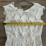 ASOS  Off White All Lace Floral Appliqué Cap Sleeve A Line V Back Mini Dress 8 Photo 7