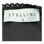 Stellino Floral Y2K Bodycon Dress Black Red Rose Print Lace Trim Women Size 8 Photo 6