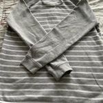 Orvis women’s striped gray 1/4 zip logo pockets pullover sweatshirt, size M Photo 8