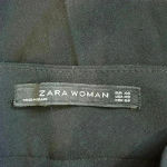 ZARA  Woman Black Flat Front Wide Leg High Rise Trouser Pants Womens Size XS Photo 3