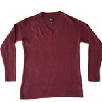 Gap 🔃 Extra Fine Merino Wool V Neck Red Pullover Sweater Photo 1