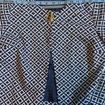 Charter Club Women’s blazer  size medium navy blue and white star pattern Photo 3