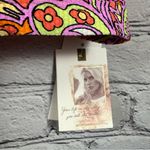 Jessica Simpson Bikini Top Square Neck Retro Print Tie Mandarin Multicolor L NWT Photo 5