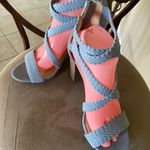 LC Lauren Conrad baby blue criss cross Aventurine sandal size 10M NWT Photo 6