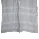 Vince Camuto Women's XS White Eyelash Fringe Linen Blend Blouse NEW Photo 4