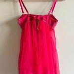 Victoria's Secret  Sexy Lingerie Teddy‎ Babydoll Pink Size 36C Red Strappy Slip Photo 1