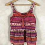 SPEED LIMIT Tribal Printed Tank Top Size, NWOT SMALL Red Photo 0