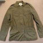 Hinge  military style army, utility  green canvas jacket size small. Photo 1