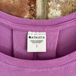 Athleta  Purple Modal Ribbed Short Sleeve T-shirt Top, S Photo 3