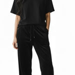 House of Harlow 1960 Black Velvet Drawstring Sweatpants M Size M Photo 0