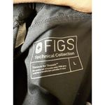 FIGS  Scrub Pants Women Sz L Black Kanye Moto Ankle Zip‎ Drawstring TW2022 Photo 3