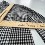 J.Crew Thomas Mason Shirt Womens 2 Black White Gingham Tuxedo Check Button Up Photo 9