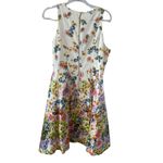 Maggy London  Dress Vintage Style Garden Party Barbie Core Floral 12 Sleeveless Photo 1