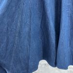 Dennis Goldsmith midi button front fit and flare denim ruched waist dress 4 Blue Photo 4