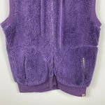 Artisans Vest XXL‎ Purple Plush Fleece Sleeveless High Neck Drawstring Photo 2