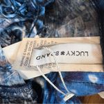 Lucky Brand LK7TF37 Blue Halter Romper Boho Geometric Print Tassel Tie Medium Photo 10