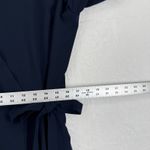 Halston Heritage  Navy Blue Wrap Midi Dress Size 12 Photo 2