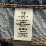 &Denim Jean Shorts Woman's 8 Medium Wash Roll Hem Casual Coastal Summer Blue Photo 7