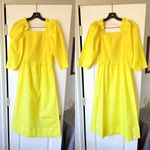 Sea New York Tabitha Smocked Dress Citron Yellow Cotton Size 4 NWT Photo 2