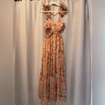 ASTR The Label Coral Floral Fritillaria Maxi Dress SZ Small Boho Wedding Guest Photo 7