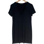 SHAN Classic Black Stretch‎ Jersey Knit Short Sleeve V Photo 0
