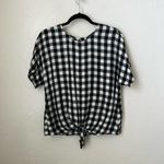 Madewell  buffalo check button-back tie shirt▪️size S Photo 2
