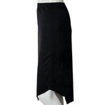 Fashion Bug Vintage  90s Black Faux Sued Assymetric Hem Slip Skirt Size Large Photo 2
