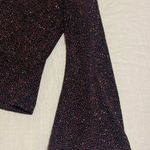 MSK Pink Sparkly Flare Arm Long Sleeve Medium Photo 2