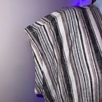 ECI  New York Linen Blend Cap Sleeve Striped Jumpsuit NWT Size Medium Photo 2