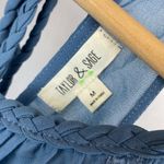 Taylor & Sage  Blue Crochet Lace A Line Sleeveless Halter Blouse Top M Photo 4