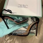 Aquazzura Ray of Light Plexi Crystal Peep 105. NIB Black Size 6.5 Photo 1