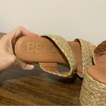 Beach by Matisse Chunky Espadrille Heels size 9 Tan Photo 4