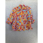 Allison Daley  Women's Button Down Shirt Short Sleeve Orange Size 12 Petite Photo 1