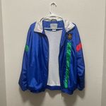 Unisex Crossroads Blue and Green Windbreaker with Sporty Design Size L Photo 2