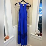 Altar'd State Mala Maxi Halter Embroidered Dress Blue Size Small Royal Blue Photo 12