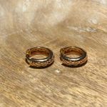 Sterling Silver CZ Huggies Gold Vermeil Over 925  Earrings Photo 6