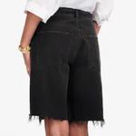 Madewell Black The Essex Long Baggy Fringe Shorts Size 25 Photo 3