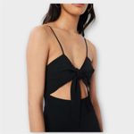 LITA by Ciara x Revolve Tie Front Jumpsuit Cut Out Black V Photo 9