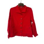 Habitat Clothes To Live In Red Crinkle Swing Jacket Women Size S New Photo 1