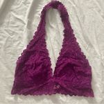 Victoria's Secret PINK Purple Lace Halter Bralette Size Medium Photo 0