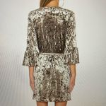 L'Agence Riley Velvet Tie Wrap Dress Mink, Size Medium Photo 1