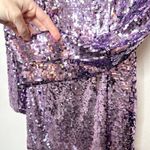 Parker  NWT Lotus Purple Billy Long Sleeve Mini Sequin Party Cocktail Dress Photo 3