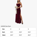 Formal Bridesmaid Prom Homecoming velvet Dress Burgandy/maroon Red Size 0 Photo 5